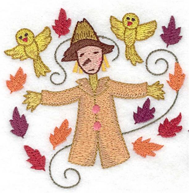 Picture of Fall Scarecrow Machine Embroidery Design