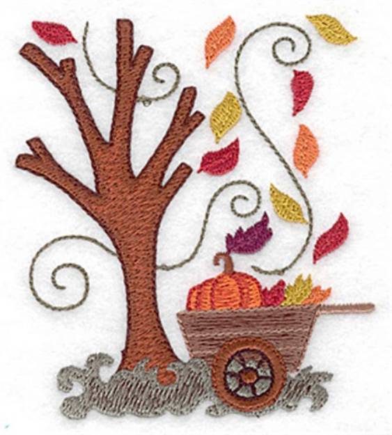 Picture of Pumpkin Wagon Machine Embroidery Design