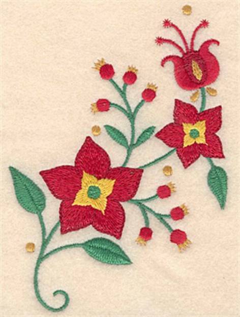 Picture of Christmas Flowers Machine Embroidery Design