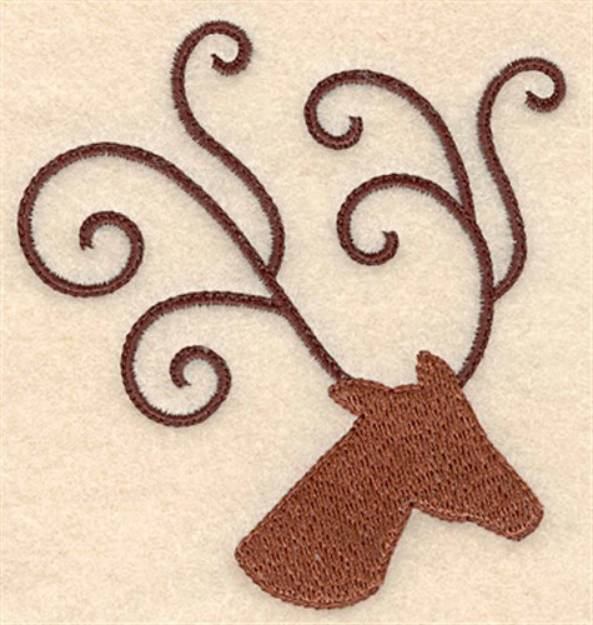 Picture of Reindeer Antler Machine Embroidery Design