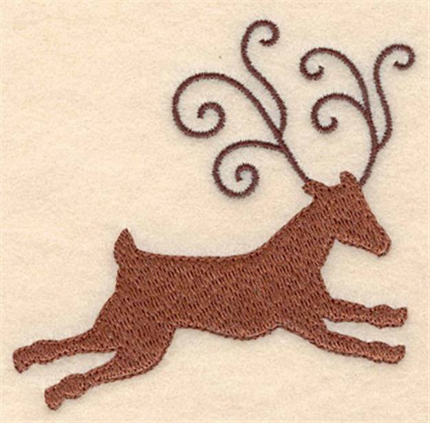 Picture of Christmas Reindeer Machine Embroidery Design