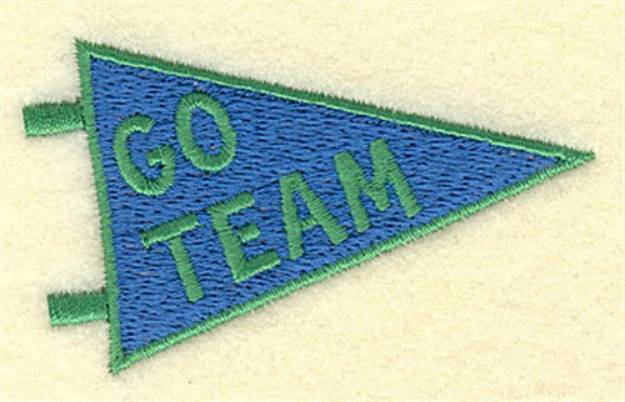 Picture of Go Team Banner Machine Embroidery Design