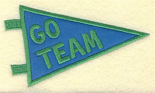 Picture of Go Team Applique Machine Embroidery Design