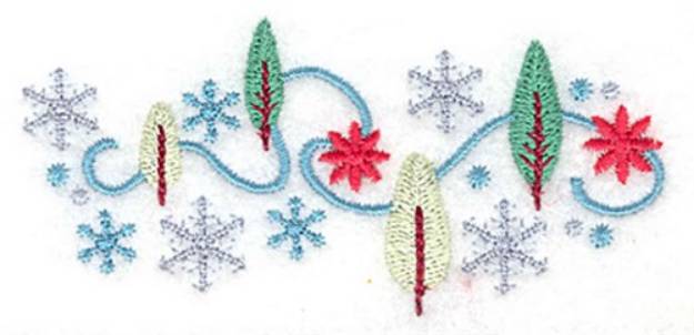 Picture of Snowflakes and Trees Machine Embroidery Design