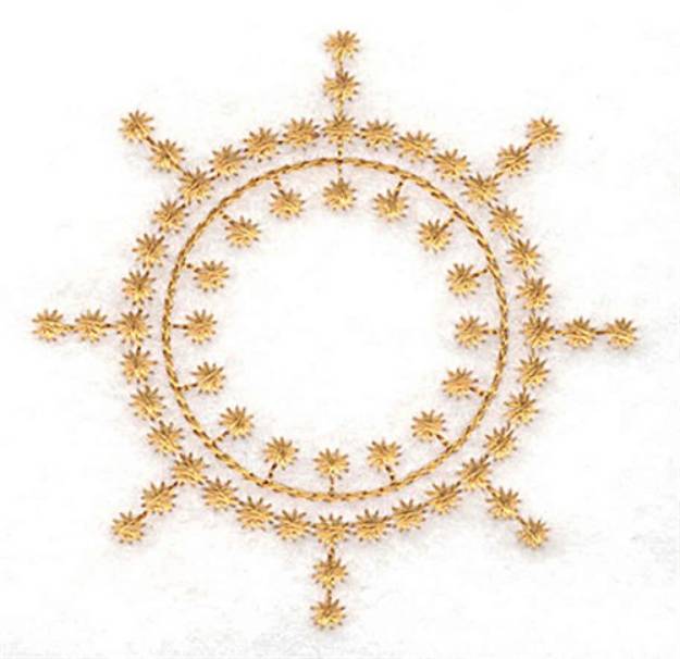 Picture of Star Circle Snowflake Machine Embroidery Design