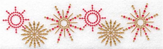 Picture of Star Snowflake Border Machine Embroidery Design
