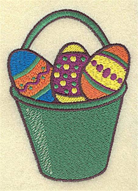 Picture of Easter Pail Machine Embroidery Design