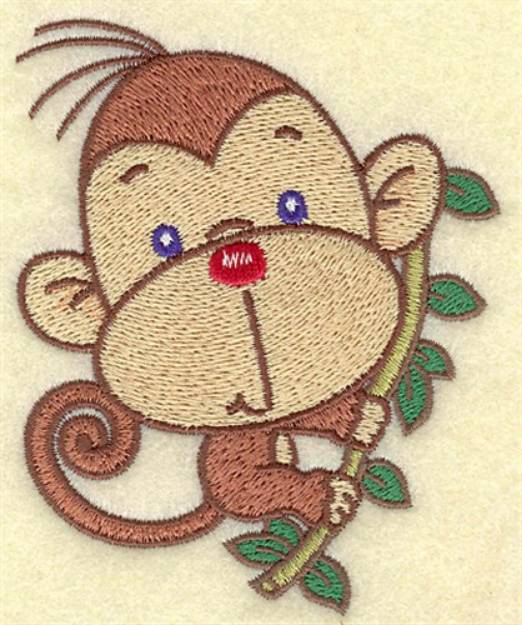 Picture of Monkey Cartoon Machine Embroidery Design