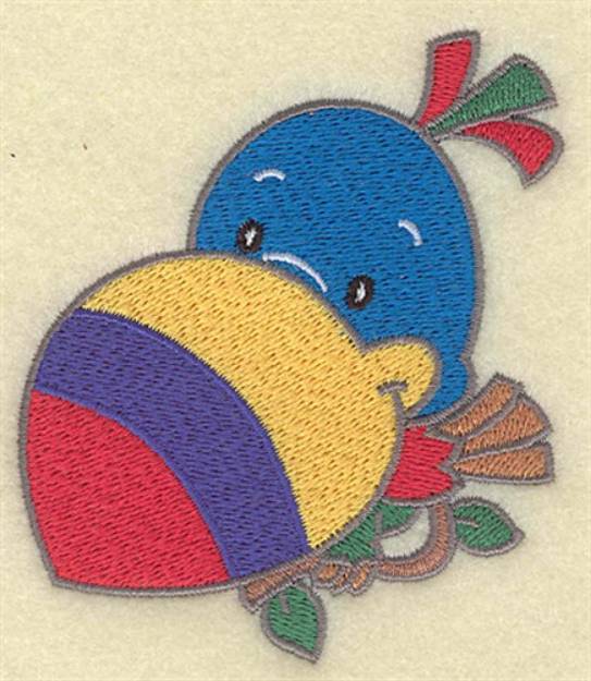 Picture of Toucan Cartoon Machine Embroidery Design