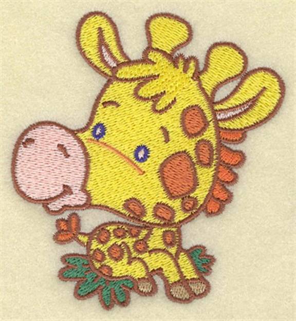 Picture of Giraffe Cartoon Machine Embroidery Design