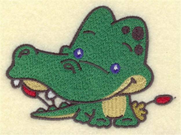 Picture of Crocodile Cartoon Machine Embroidery Design