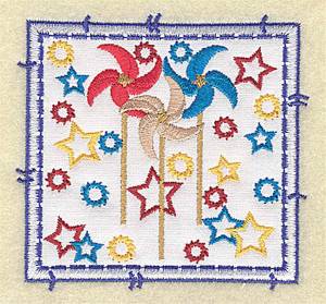 Picture of Pinwheel Applique Machine Embroidery Design