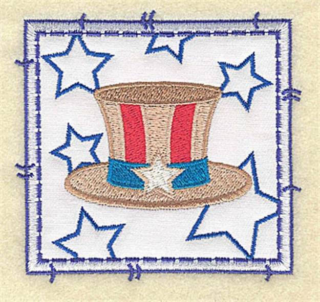Picture of Top Hat Applique Machine Embroidery Design