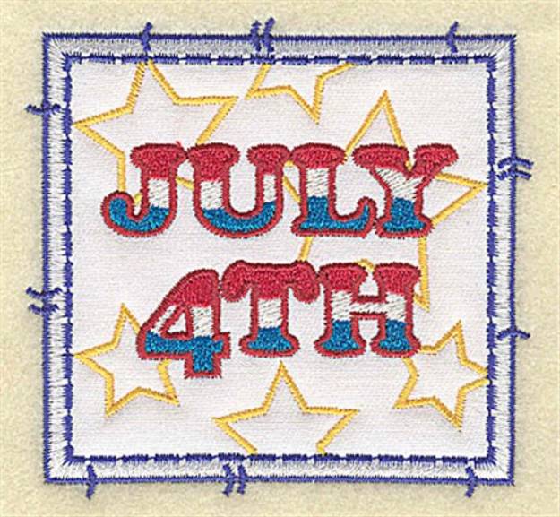 Picture of July 4th Applique Machine Embroidery Design