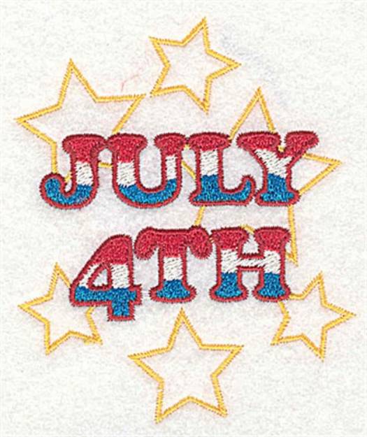 Picture of July 4th Machine Embroidery Design