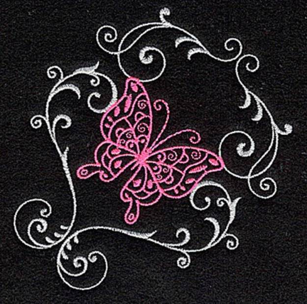 Picture of Butterfly Swirl Machine Embroidery Design