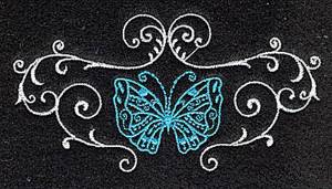 Picture of Elegant Butterfly Machine Embroidery Design