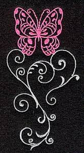 Picture of Butterfly Elegant Swirls Machine Embroidery Design
