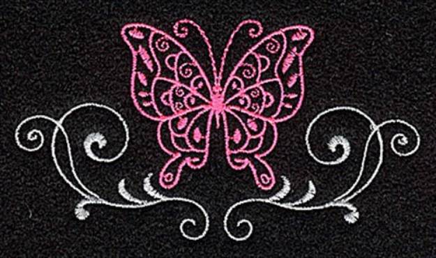 Picture of Swirl Butterfly Machine Embroidery Design