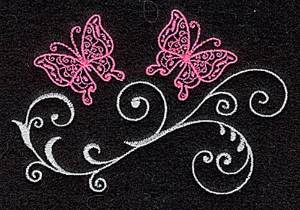 Picture of Elegant Butterflies Machine Embroidery Design