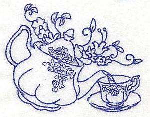 Picture of Tea Pouring Machine Embroidery Design