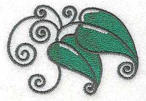 Picture of Leaves Swirls Machine Embroidery Design