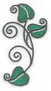 Picture of Peapod Leaves Machine Embroidery Design