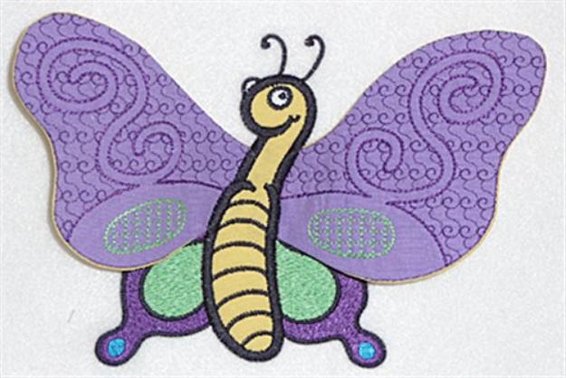 Picture of Butterfly body applique Machine Embroidery Design