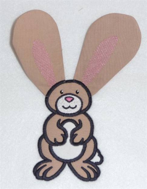 Picture of Bunny body and tail double applique Machine Embroidery Design