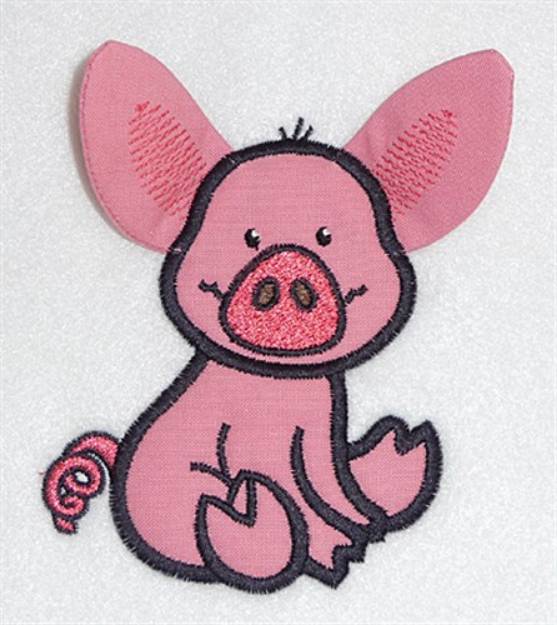 Picture of Pig body applique Machine Embroidery Design