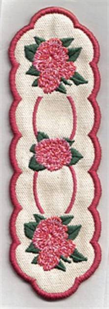 Picture of Bookmark 111 roses Machine Embroidery Design