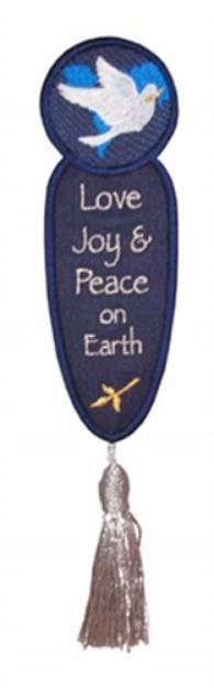 Picture of Bookmark 206 Love Joy Peace Machine Embroidery Design