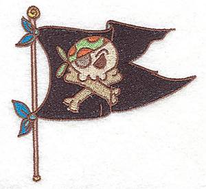 Picture of Small Pirate Flag Machine Embroidery Design
