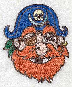 Picture of Pirate Head Machine Embroidery Design