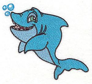 Picture of Cartoon Shark Machine Embroidery Design