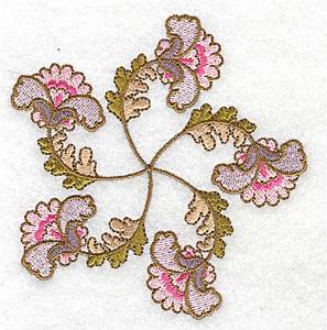 Picture of Scalloped Floral Machine Embroidery Design