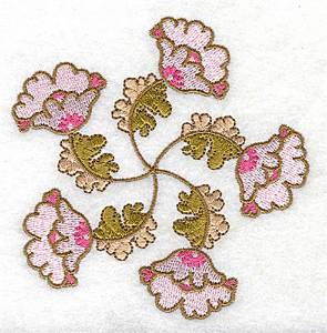 Picture of Pink Floral Machine Embroidery Design