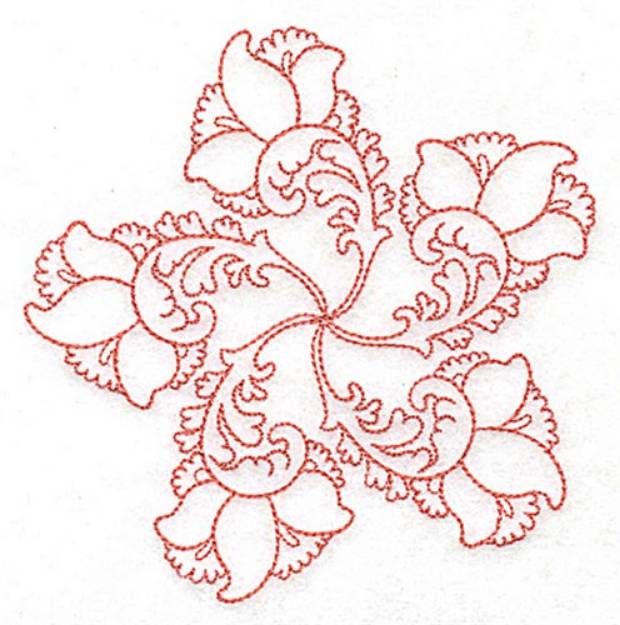Picture of Fancy Floral Machine Embroidery Design