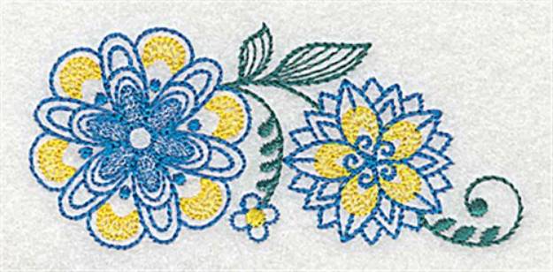 Picture of Elegant Floral Border Machine Embroidery Design