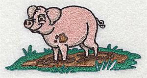 Picture of Cute Pig Machine Embroidery Design