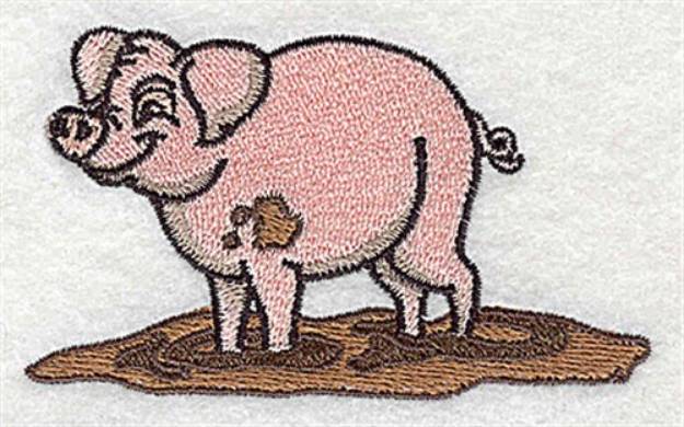 Picture of Adorable Pig Machine Embroidery Design