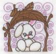 Picture of Bunny Under Canopy Machine Embroidery Design