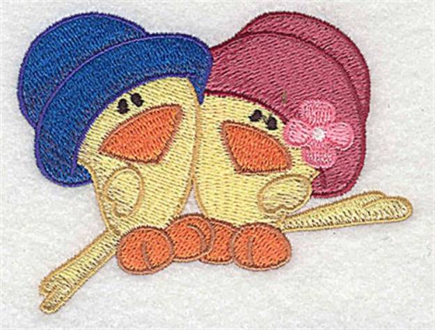 Picture of Two Chicks Machine Embroidery Design