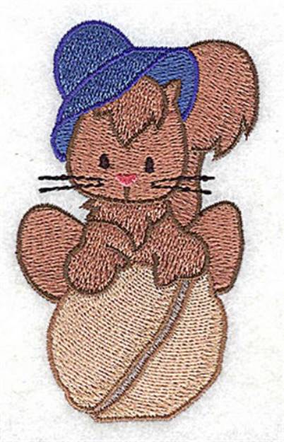 Picture of Squirrel On Nut Machine Embroidery Design