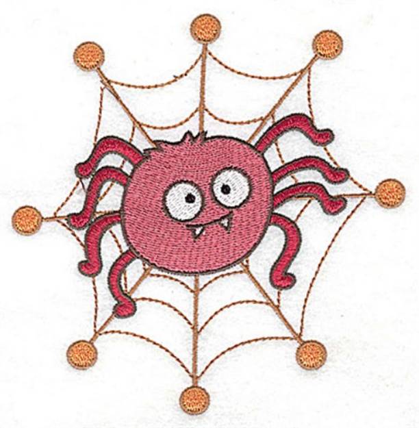 Picture of Spider in web Machine Embroidery Design