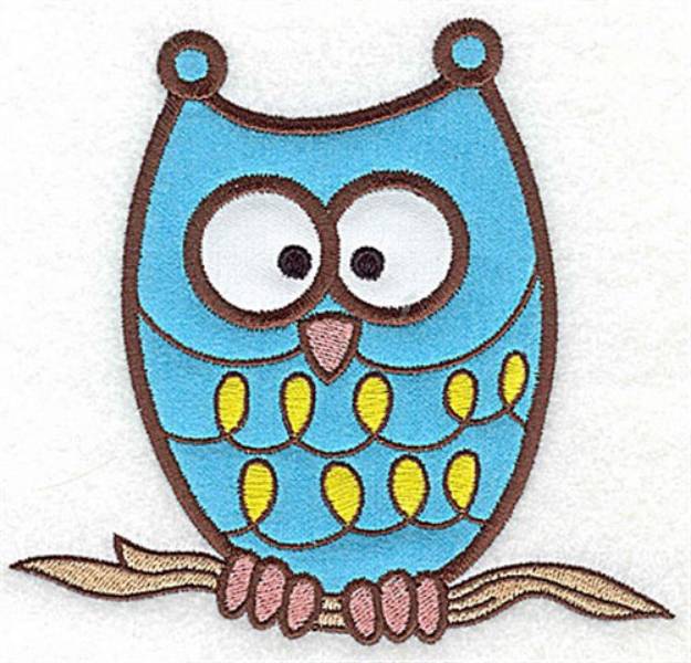 Picture of Owl double applique Machine Embroidery Design