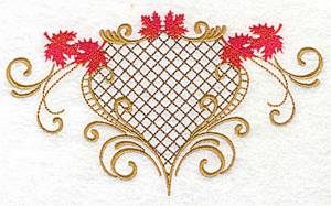 Picture of Victorian Fall Leaves Machine Embroidery Design