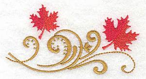 Picture of Victorian Fall Leaves Machine Embroidery Design