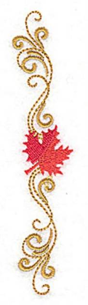 Picture of Victorian Fall Leaves Border Machine Embroidery Design