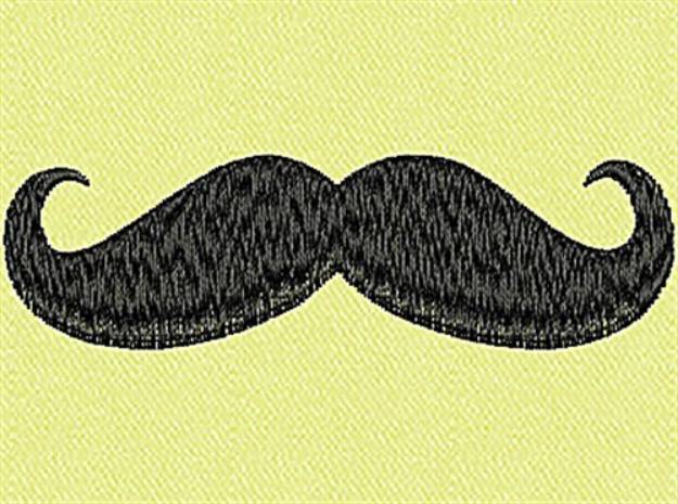 Picture of Curled Mustache Machine Embroidery Design